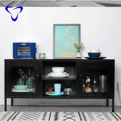 Home Bedroom Bathroom Living Room Furniture Floor Freestanding Unit metal Storage Organizer Unit Cabinet With Adjustable Shelf