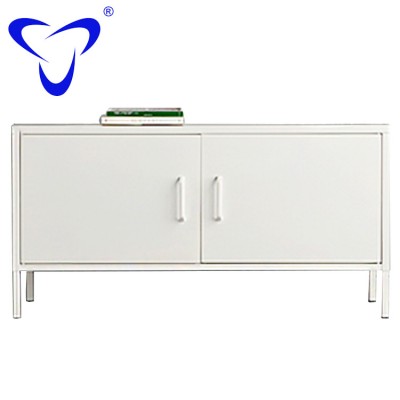 Cheap White Modern TV Stand Steel Office Simple High Gloss TV Cabinet