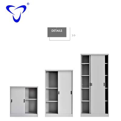 4 shelf filing cabinet Factory direct customized sliding door metal sliding steel files cabinet for  books and things