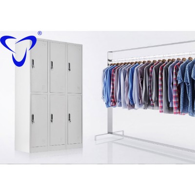 Wardrobe with 2 Layer and Doors Modern Clothes Cabinet Closet