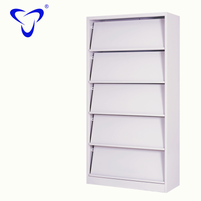 Strong Knock down structure adjustable shelves special use library office open goods books shelf open magazine cabinet