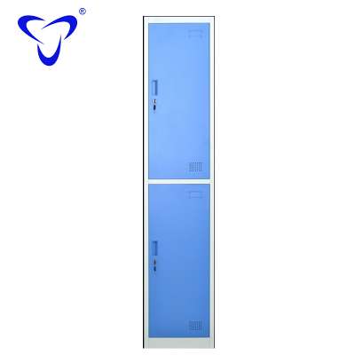 Eco-friendly Solid Knock down structure Multifarious Colorful 2 Doors closet Steel material Wardrobe clothes cabinet Locker