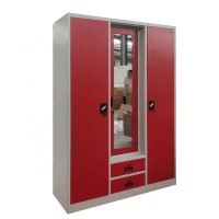 luoyang woma High Quality 3 Door Compartment Steel Wardrobe Locker Storage Cabinet